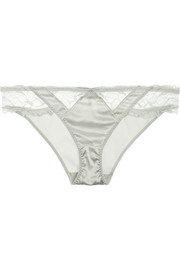 Selma Dancing low-rise stretch-silk and lace briefs