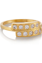 Gold-plated cubic zirconia ring
