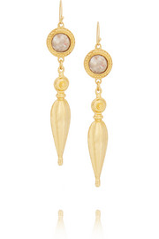 Gold-tone and resin earrings